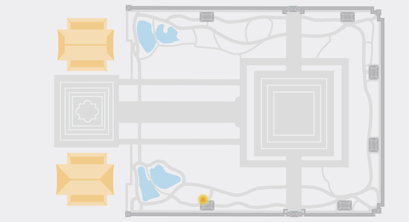 黃金串錢柳景點平面圖